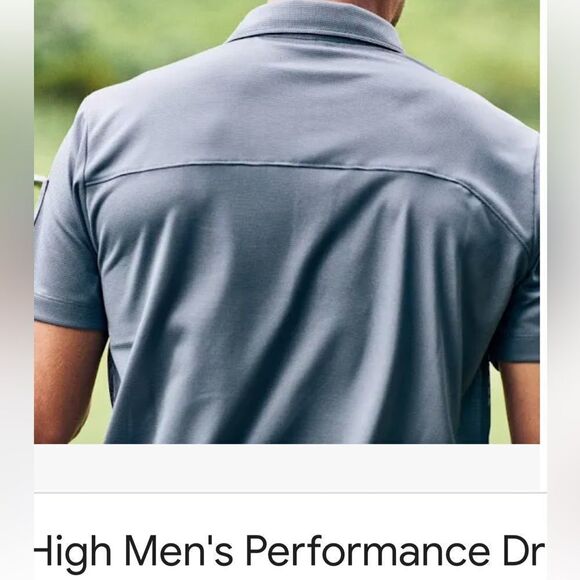 Pin High Men's Performance Dry Fit‎ Golf Shirt Grey L NWT - Picture 3 of 6